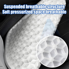 Zpana gel seat cushion fits most cars at 18 by 18 inches for universal use.