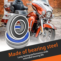 Zreneyfex front bearing installed on a Harley wheel for confident rides.