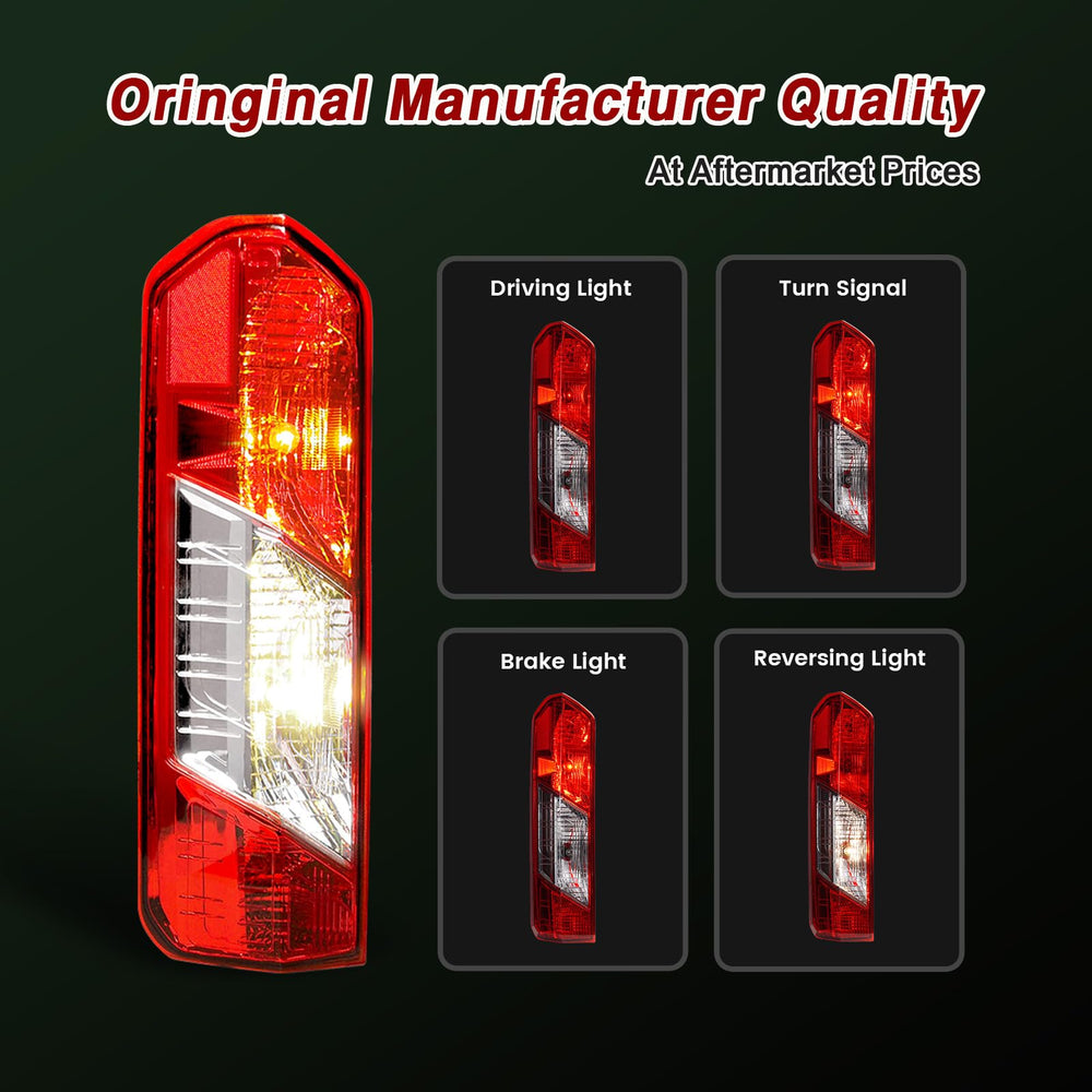 ZSBMP bolt-on installation for Ford Transit tail light requires no modification.