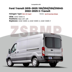 ZSBMP tail light housing assembly for Ford Transit provides weather resistance.