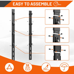 ZSLTLDU four-place rack keeps trimmers organized during daily yard work.