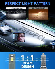 ZSTOPCL Ford F-150 low beam bulb provides clear road edges.
