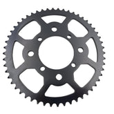 ZTDZZH 53-tooth rear sprocket close-up, 76mm ID for reliable 420 chain fit.