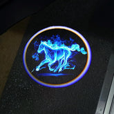 Zteyuzo blue car door projector lights illuminate at opening for style and visibility