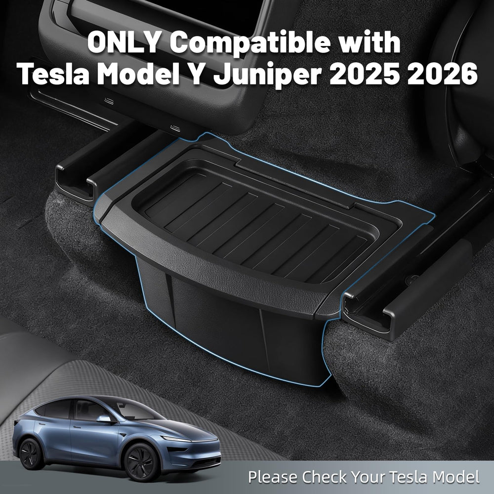 ZTGPMP Model Y rear storage bin with trash cover helps maintain a tidy cabin