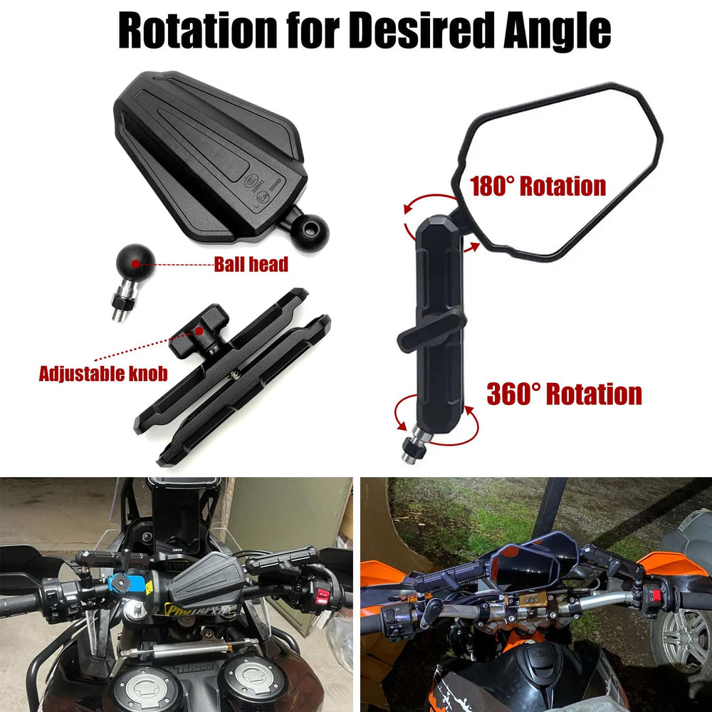 ZTYIOHG clear high-definition glass delivers crisp reflections for safer riding.