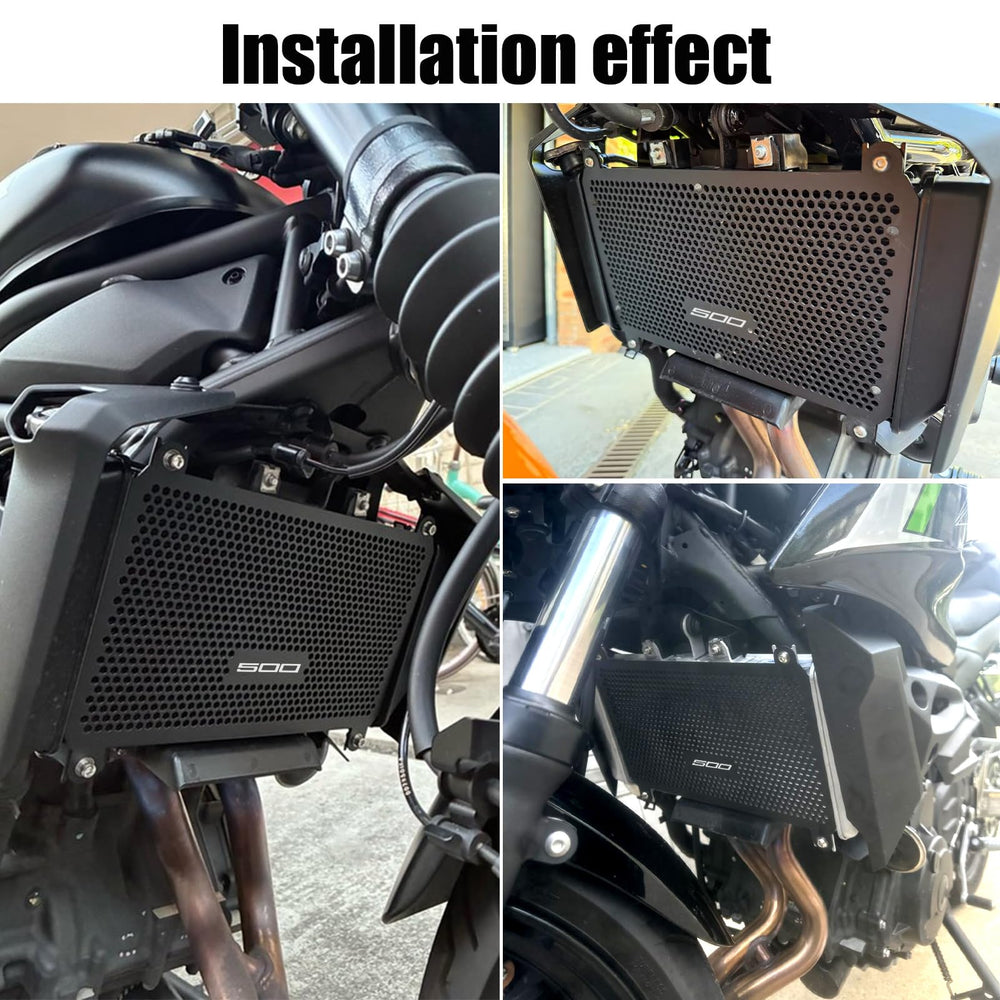 ZTYIOHG Eliminator-500 radiator guard cover guarding the core during gravel rides