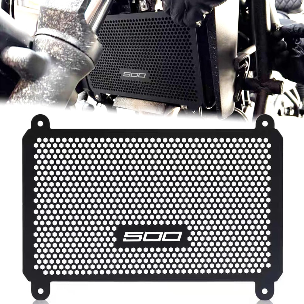 ZTYIOHG Ninja500 radiator guard cover on motorcycle protecting against road debris while maintaining cooling airflow