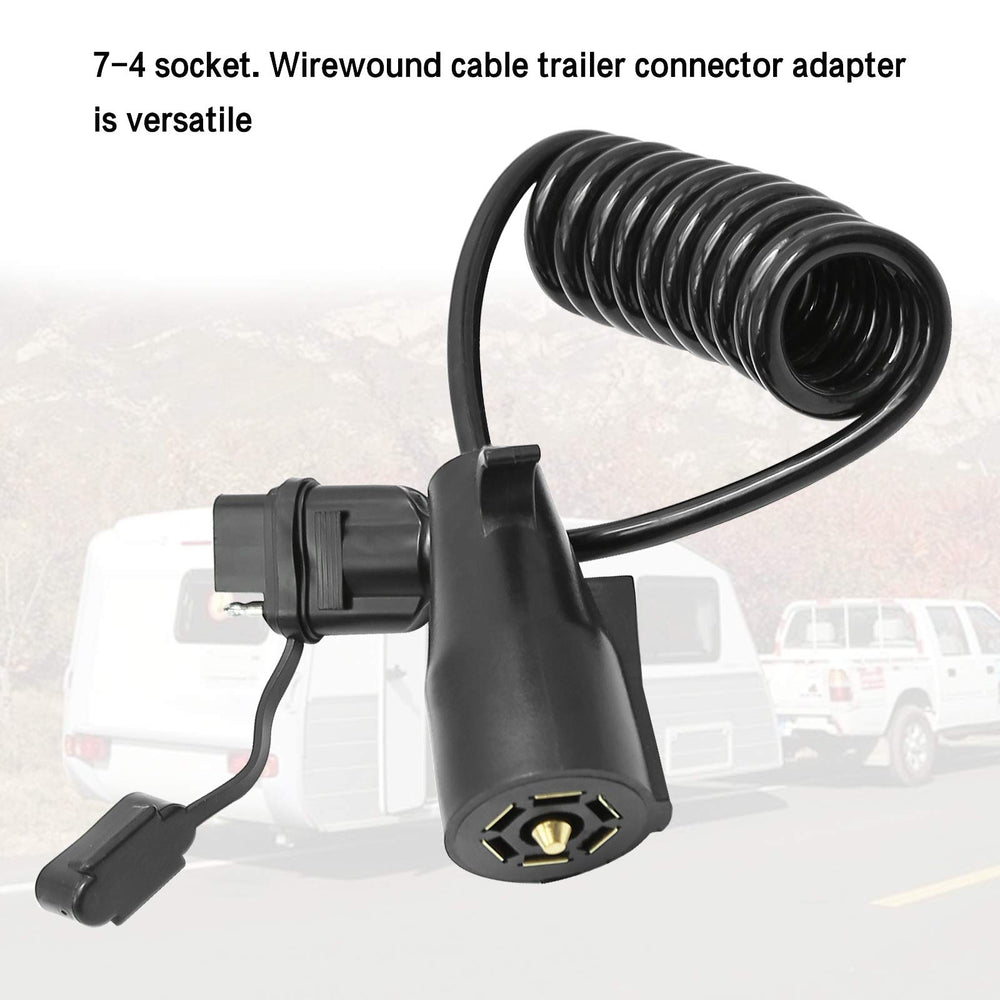 ZUDKSUY round-to-flat adapter fits trucks, RVs, and trailers.