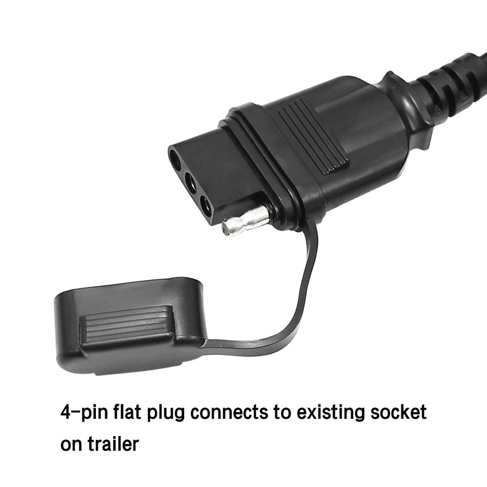 ZUDKSUY 7-way to 4-way adapter keeps trailer lights powered.