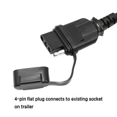 ZUDKSUY 7-way to 4-way adapter keeps trailer lights powered.