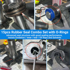 O-ring seal assembly for hydraulic unit seals to prevent leaks