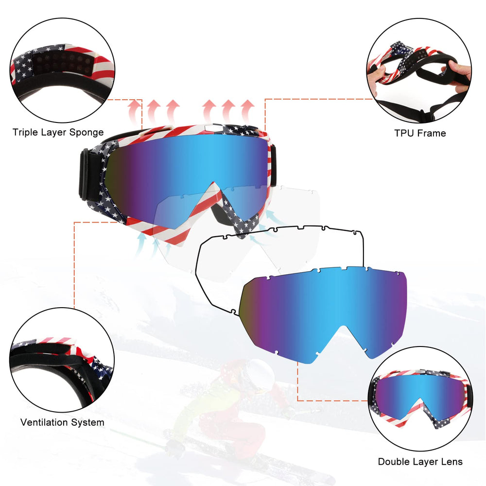 ZukMi dirt bike goggles with dustproof lenses for muddy trails.