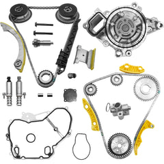 Zuverlass 2.4 Ecotec timing kit closeup showing precision components for Chevy, GMC, Buick engines.