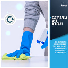 Zwipes fast-drying microfiber reduces drying time after use.