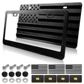 ZXFOOG American Flag front license plate with 3D embossed design resists fading on the road.