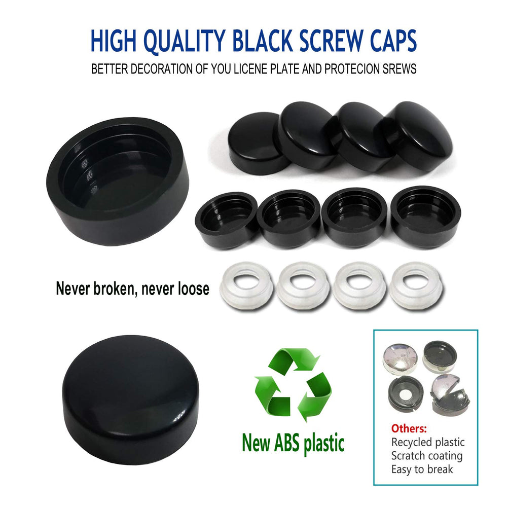 ZXFOOG black screw caps protect heads and deter tampering