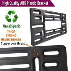 ZXFOOG matte black aluminum frame protects plate from rust and weather