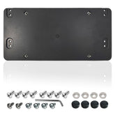 ZXFOOG rear license plate bracket mounted on a Mercedes bumper for secure mounting