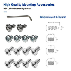 ZXFOOG rear plate bracket kit includes screws and mounting hardware