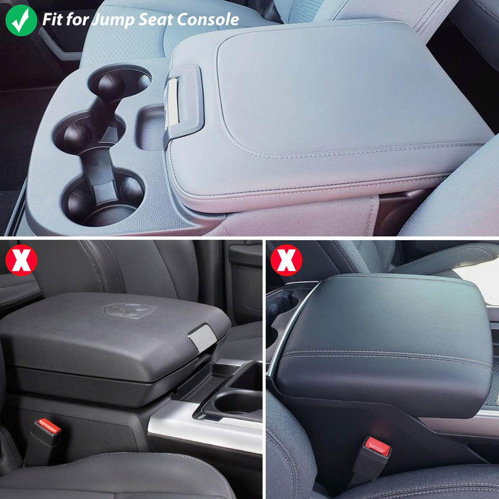 Zxiaochun center console cover for Ram Classic 2013-2024 preserving the armrest area.