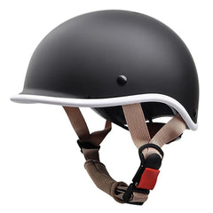 ZXKWFL retro kids beanie helmet front view with DOT approval for young riders.
