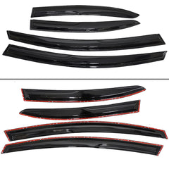 ZXMOTO rain guards on Civic 2006-2011 rear right, full-length protection.