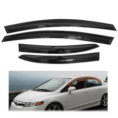 ZXMOTO window visors install ease, upgrade for Honda Civic.