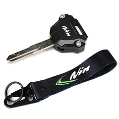 ZYAKOMO fabric badge on a sturdy key chain for daily use