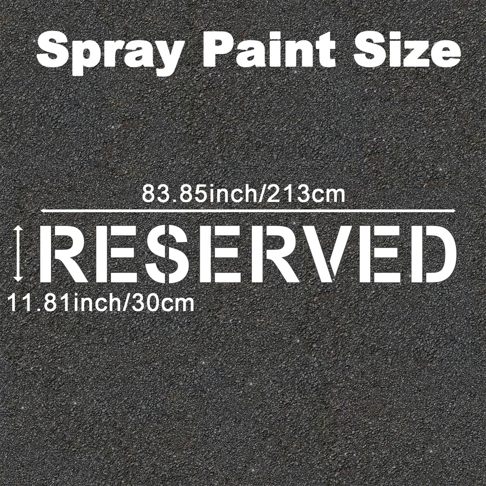 ZYIDBNG parking-lot stencil on asphalt provides sharp lines for a professional finish.