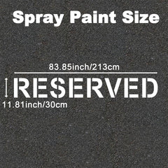 ZYIDBNG parking-lot stencil on asphalt provides sharp lines for a professional finish.