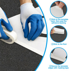 ZYIDBNG stencil accessory kit includes gloves, tape, and dots for neat, residue-free placement.