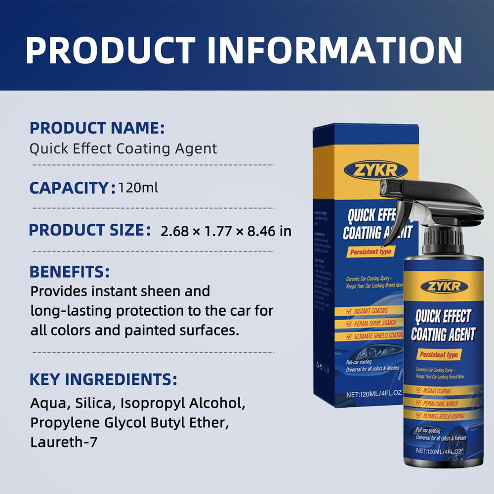 Zykr Nano Quick Coat two-pack kit for complete car care
