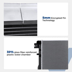 Zynrako radiator folded fin edges boost heat dissipation and stability.