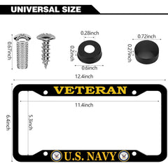 ZYEEXHB license frame 12x6 inch standard size compatible with US and Canada plates.