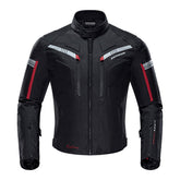 Zyxformis motorcycle jacket front view showing protection and weather-ready design for riders.