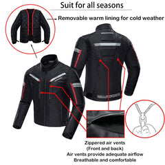 Zyxformis motorcycle jacket night reflective stripe for improved visibility