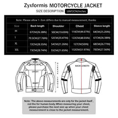 Zyxformis motorcycle jacket pocket-layout shows seven secure pockets for gear and essentials.