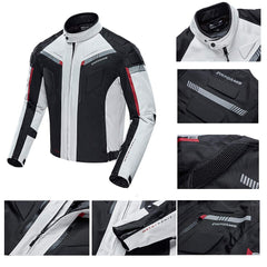 Side profile of Zyxformis jacket emphasizing windproof fabric and durable material