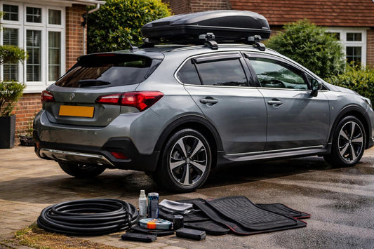 Beginner fitting exterior accessories on a UK car