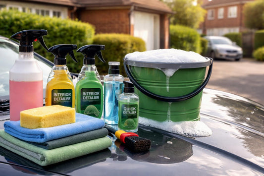 Budget-friendly car cleaning products and microfibre towels