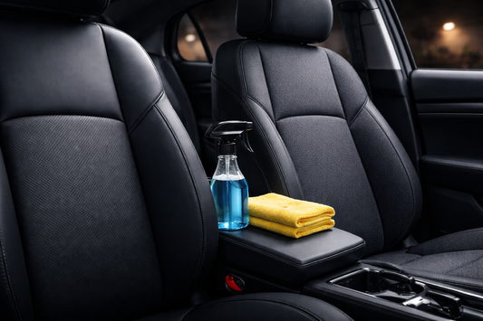 Cleaning fabric vs leather car seats in the UK