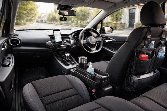 Small hatchback interior accessories fitted for safety