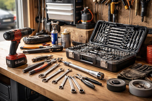 Quality hand tools and garage gear laid out neatly