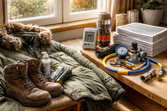 Winter coats, boots and home heating maintenance items