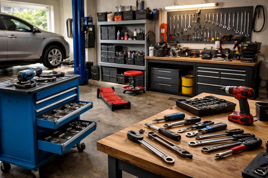 Home garage tools and workshop equipment