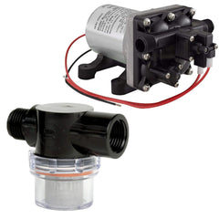 000 Shurflo Revolution pump delivers steady 3 GPM flow for RV water systems.