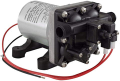 000 Shurflo Revolution pump close-up highlighting one-piece diaphragm design for longevity.