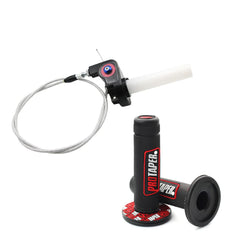 0769FUWU Linekong twist throttle grip red for 7/8 inch bars enhances dirt bike control.