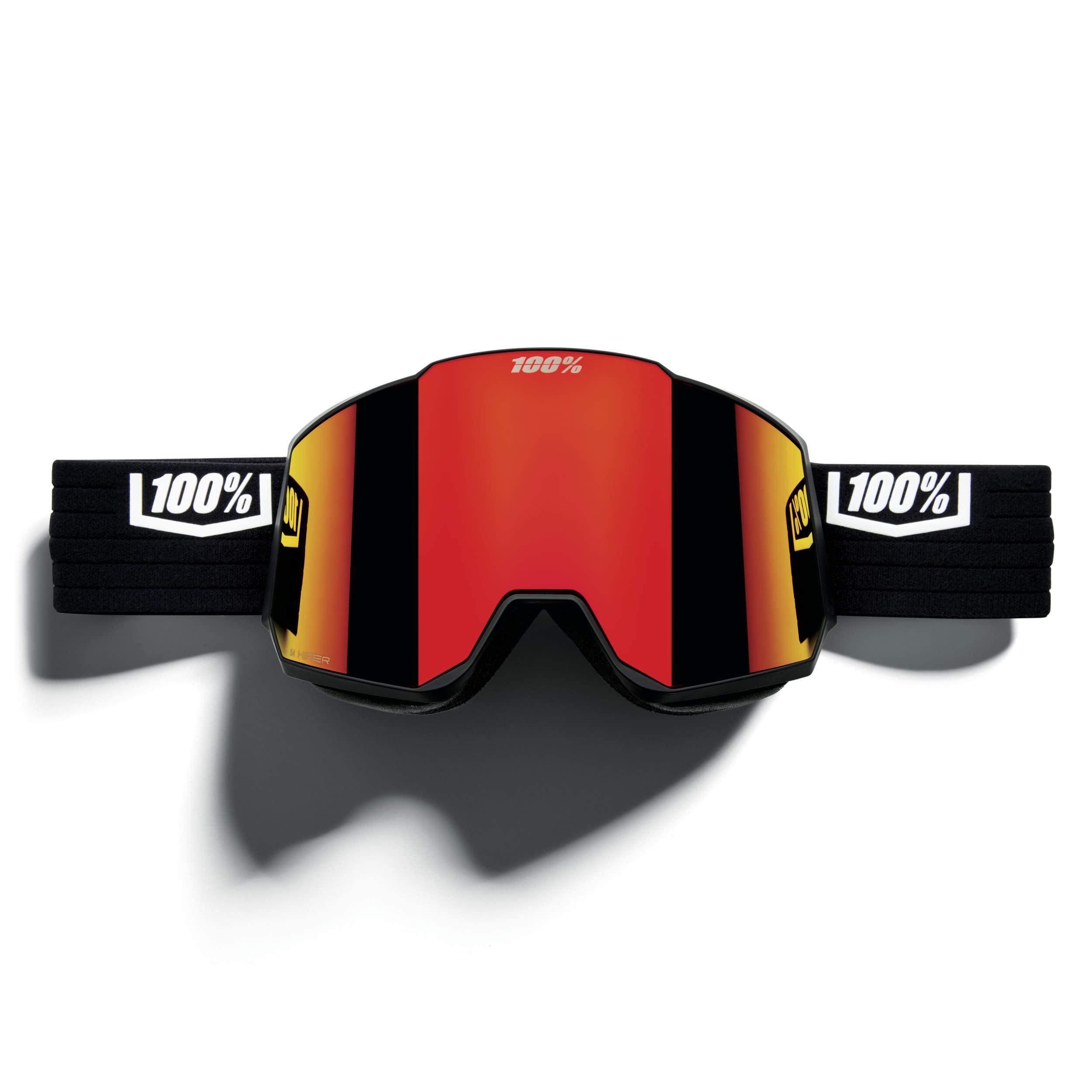 100% Snowcraft XL HiPER goggles strap detail for comfortable all-day wear.